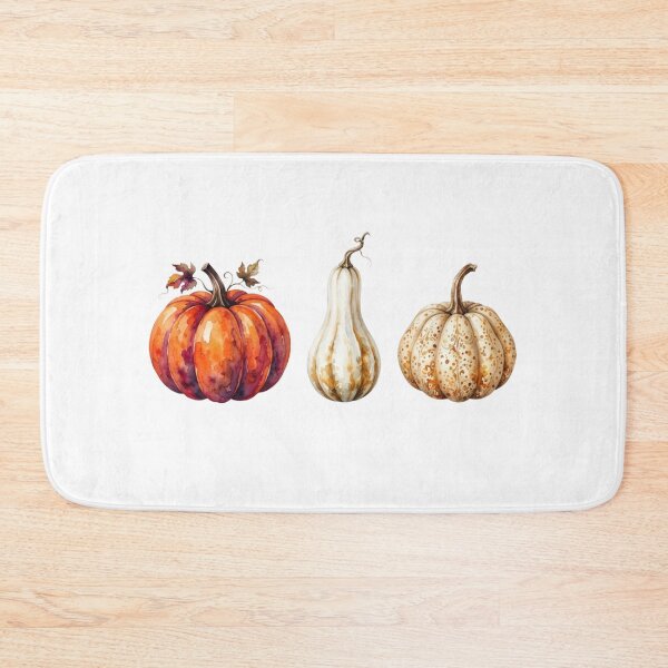 Item preview, Watercolor Autumn Pumpkins Design, Fall Orange and Beige Gourds  designed and sold by VibranPalette.