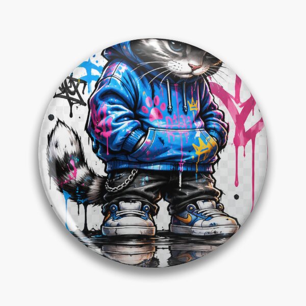 Item preview,  cat graffiti hip hop designed and sold by brasildesigns.