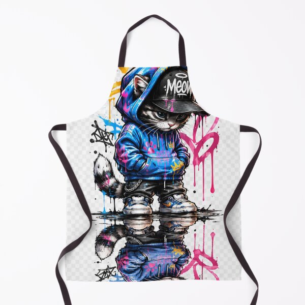 Item preview, cat graffiti hip hop designed and sold by brasildesigns.