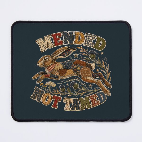 Item preview, Running Patchwork Hare - Mended, Not Tamed designed and sold by PitsFusion.