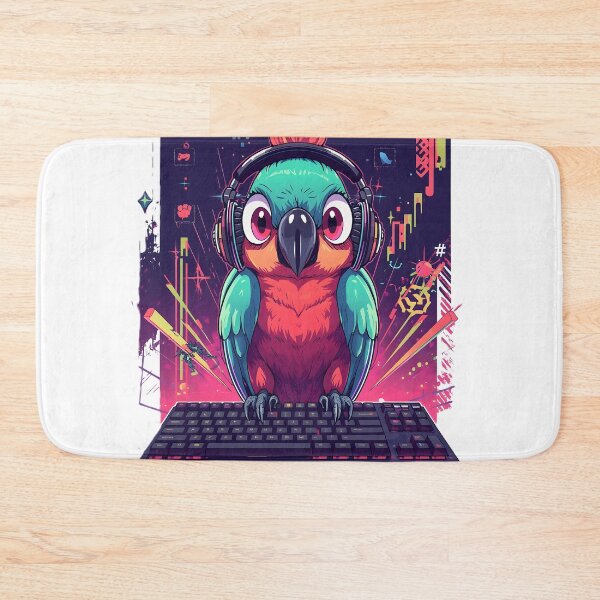 Item preview, RGB Gamer Parrot Sticker | Colorful Gaming Parrot | Mechanical Keyboard Bird | Esports Parrot Mascot | Neon Gaming Animal designed and sold by dreamz-world.
