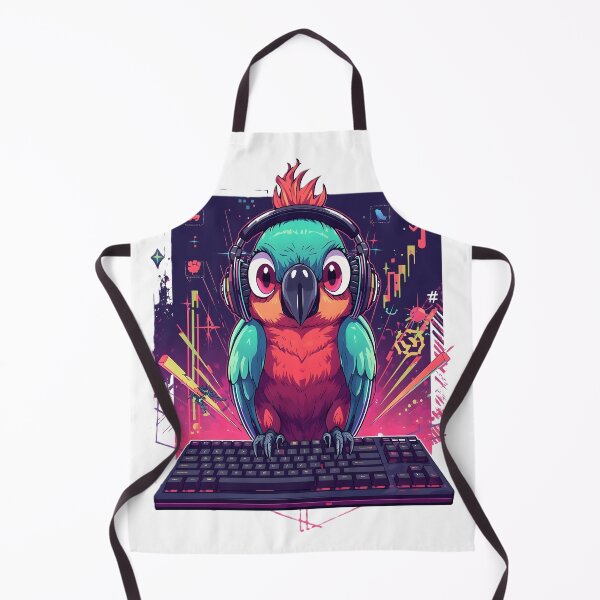 Item preview, RGB Gamer Parrot Sticker | Colorful Gaming Parrot | Mechanical Keyboard Bird | Esports Parrot Mascot | Neon Gaming Animal designed and sold by dreamz-world.