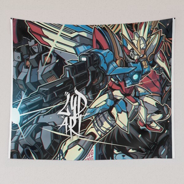 Item preview, Epic Mecha Warrior Collage – Futuristic Robot Battle | Sci-Fi Anime Style Art designed and sold by Dyan4.