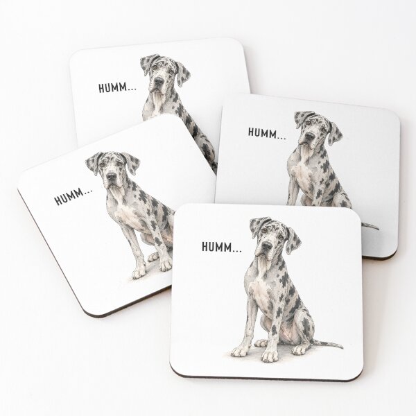Item preview, Confused Great Dane Watercolor Dog Art designed and sold by PAPIRO SIGLO XXI.