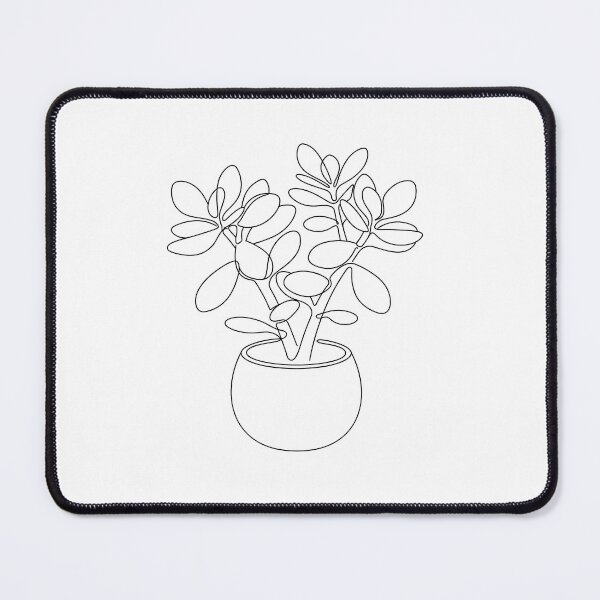 Item preview, Jade Plant Line Art | Minimalist Succulent Print designed and sold by PLANT LOVER'S PARADISE.