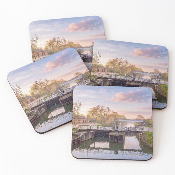 Item preview, Ponders End Lock at Sunrise, River Lee Navigation London designed and sold by ArtworkNorth.