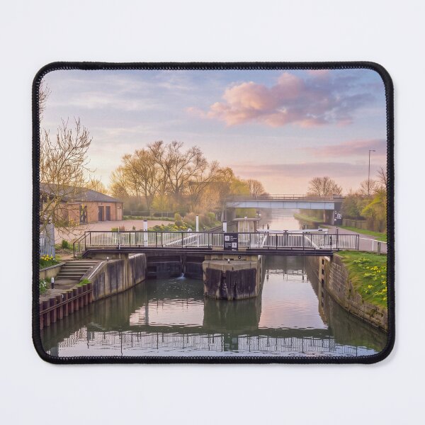 Item preview, Ponders End Lock at Sunrise, River Lee Navigation London designed and sold by ArtworkNorth.