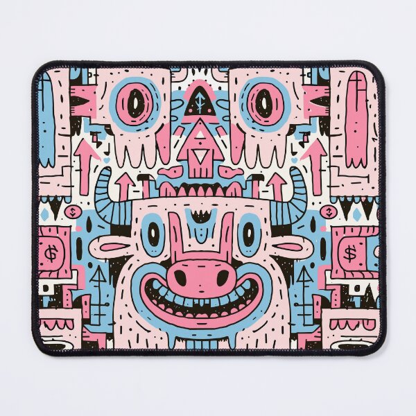 Item preview, Smiling Bull Maximalist Doodle Art designed and sold by Romgora.