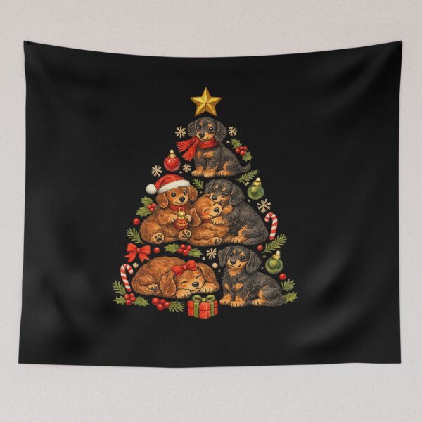 Item preview,  Christmas Tree Dachshund Dog designed and sold by SOUFIANE1991.