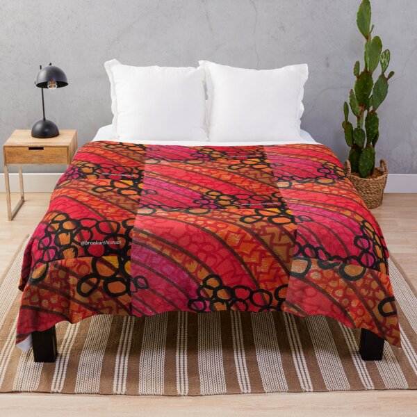 Item preview, Red Curved Patterns designed and sold by DancingCreek.