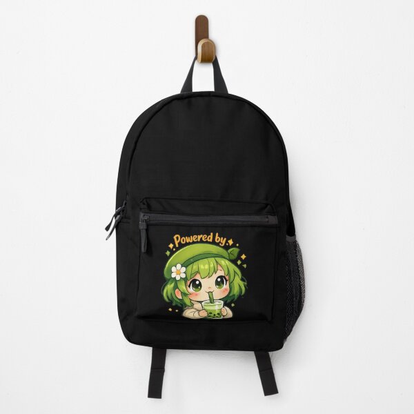Item preview, Powered by Matcha and Magic - Cute Kawaii Matcha Boba Tea Sticker designed and sold by Salwastore.
