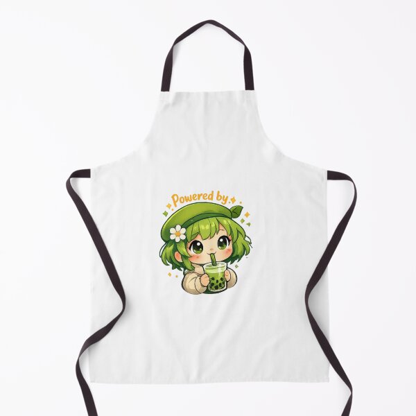 Item preview, Powered by Matcha and Magic - Cute Kawaii Matcha Boba Tea Sticker designed and sold by Salwastore.