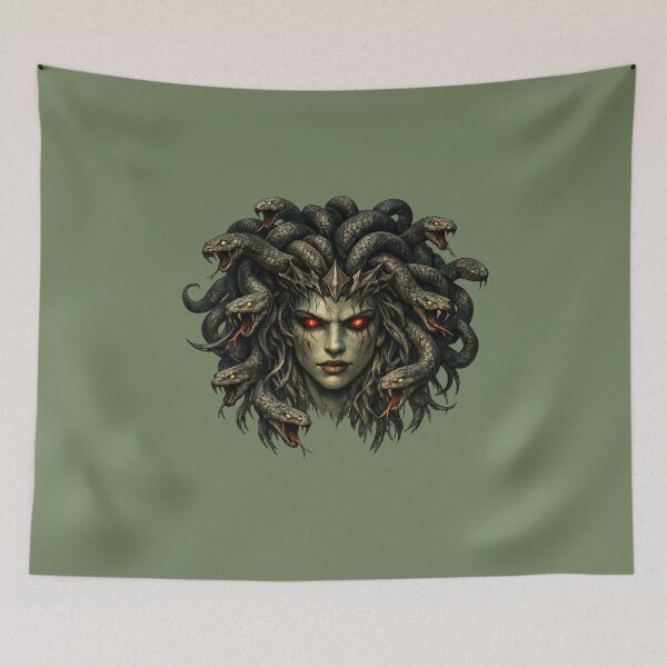 Item preview, Dark Fantasy Medusa – Mythic Serpent Queen Design designed and sold by LegendQuarter.