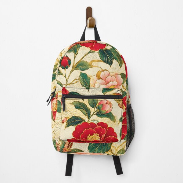 Item preview, Seamless Japanese Camellia Floral Pattern with Butterflies | Luxurious Oriental Textile Design designed and sold by lavanya11.