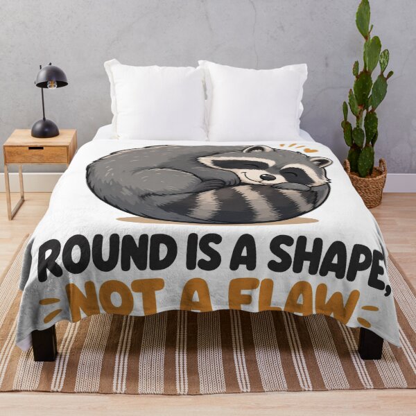 Item preview, Jimothy Round Is a Shape Not a Flaw - Cute Curled Up Raccoon designed and sold by Uglyandcute.