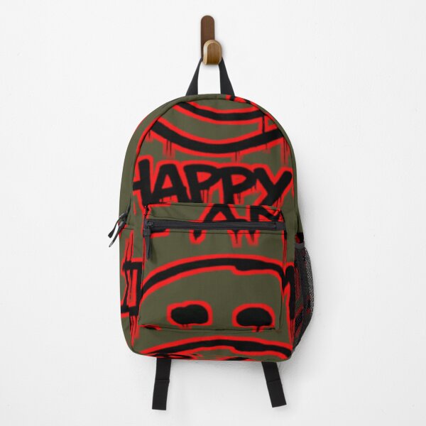 Item preview, I Am Happy? - Red Neon Drip Smiley designed and sold by VibeMechanic.