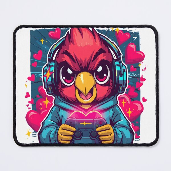 Item preview, Lovebird Gamer Sticker | Cute Gaming Bird with Headset | RGB Gamer Mascot | Anime Gaming Lovebird | Gamer Gift designed and sold by dreamz-world.