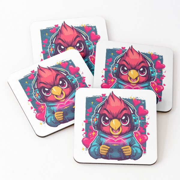 Item preview, Lovebird Gamer Sticker | Cute Gaming Bird with Headset | RGB Gamer Mascot | Anime Gaming Lovebird | Gamer Gift designed and sold by dreamz-world.