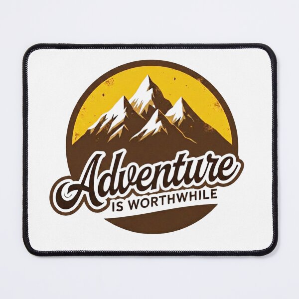 Item preview, Vintage Mountain Hiking Graphic T-Shirt Adventure Is Worthwhile Outdoor Badge designed and sold by GabeMountainArt.