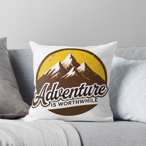 Item preview, Vintage Mountain Hiking Graphic T-Shirt Adventure Is Worthwhile Outdoor Badge designed and sold by GabeMountainArt.