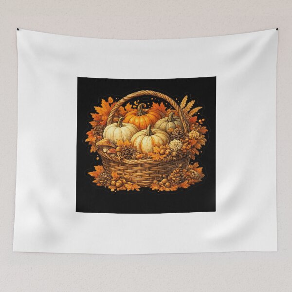 Item preview, Cozy Pumpkin Harvest Basket Sticker designed and sold by VeltrixaDesigns.