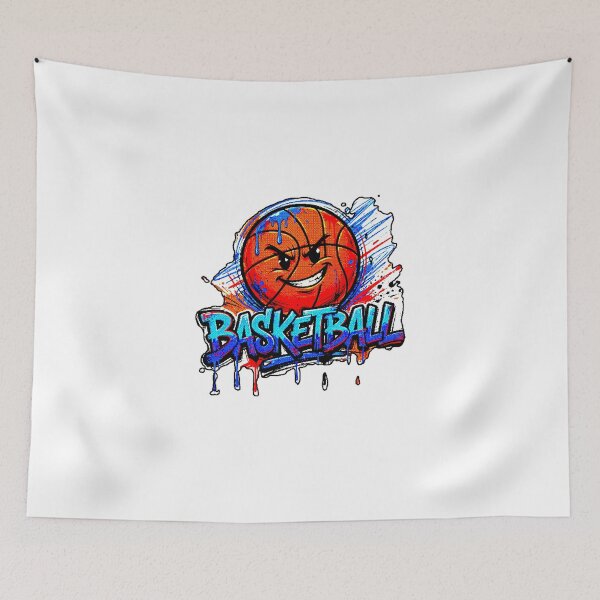 Item preview, Basketball Graffiti Cartoon | Urban Ball Sticker designed and sold by AstronautMerch.
