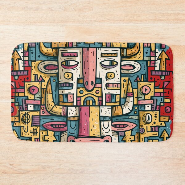Item preview, Maximalist Urban Doodle Totem Art designed and sold by Romgora.