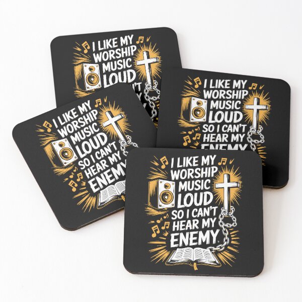 Item preview, I LIKE MY WORSHIP MUSIC LOUD SO I CAN'T HEAR MY ENEMY designed and sold by jkrphoto.