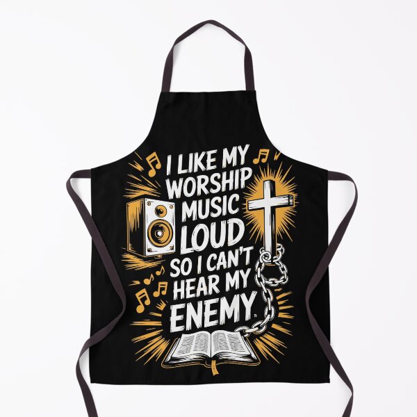 Item preview, I LIKE MY WORSHIP MUSIC LOUD SO I CAN'T HEAR MY ENEMY designed and sold by jkrphoto.