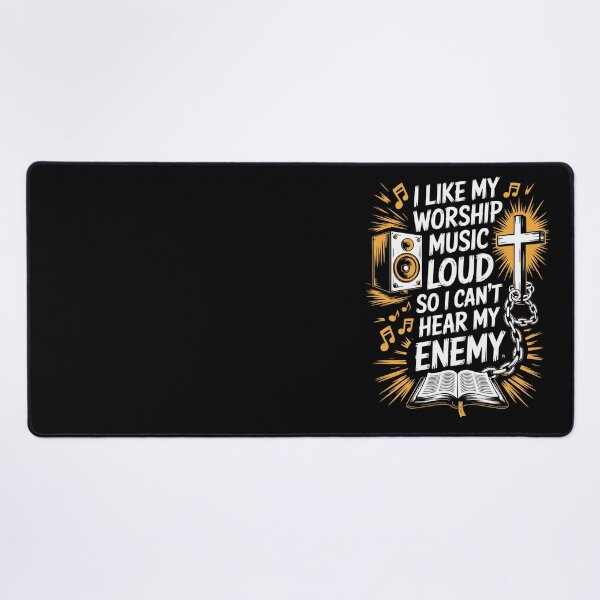 Item preview, I LIKE MY WORSHIP MUSIC LOUD SO I CAN'T HEAR MY ENEMY designed and sold by jkrphoto.