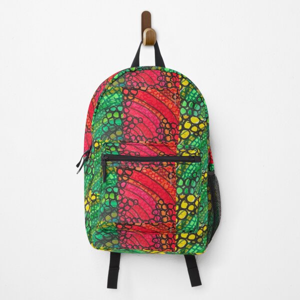 Item preview, Red and Green Curved Patterns designed and sold by DancingCreek.