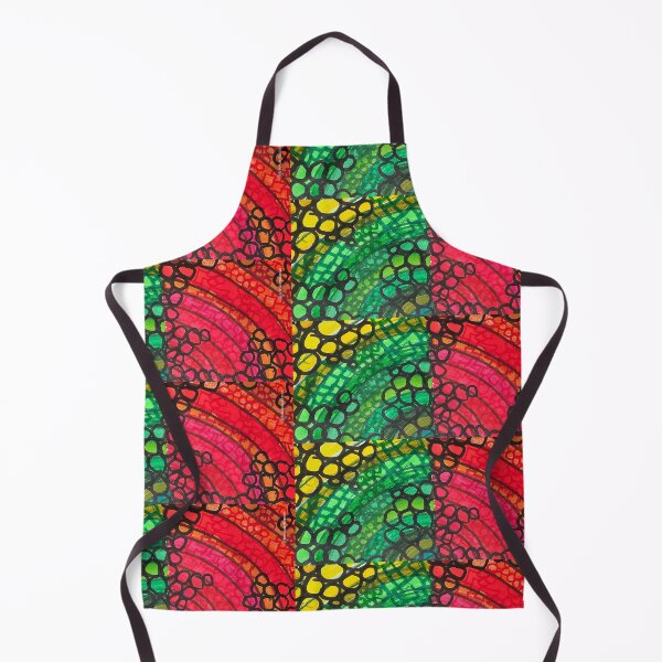 Item preview, Red and Green Curved Patterns designed and sold by DancingCreek.