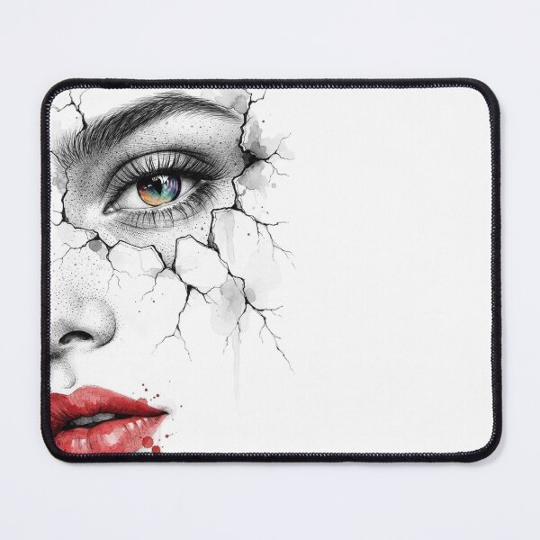 Item preview, Graphic Shatter: Portrait with Rainbow Eye and Ink Splatter) designed and sold by Nakrisa.