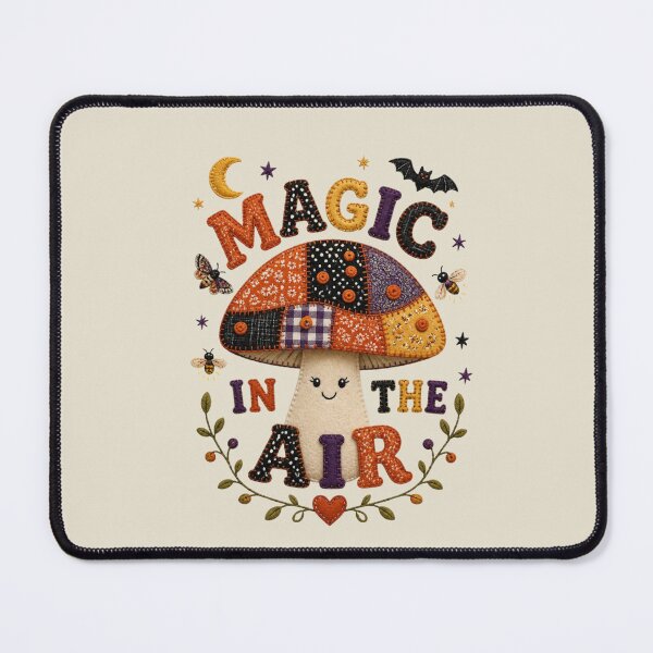 Item preview, Magic In The Air Patchwork Mushroom Halloween Badge Patch Design designed and sold by Panom Suavichien.