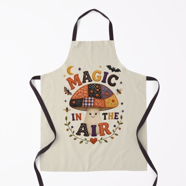 Item preview, Magic In The Air Patchwork Mushroom Halloween Badge Patch Design designed and sold by Panom Suavichien.
