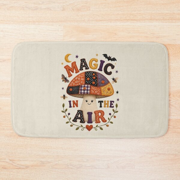 Item preview, Magic In The Air Patchwork Mushroom Halloween Badge Patch Design designed and sold by Panom Suavichien.