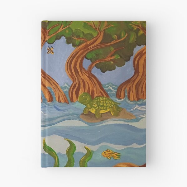 Item preview, Whimsical Mangrove Lagoon with Axolotl and Sea Life designed and sold by PEACELOVERSART.