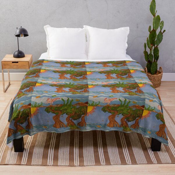 Item preview, Whimsical Mangrove Lagoon with Axolotl and Sea Life designed and sold by PEACELOVERSART.