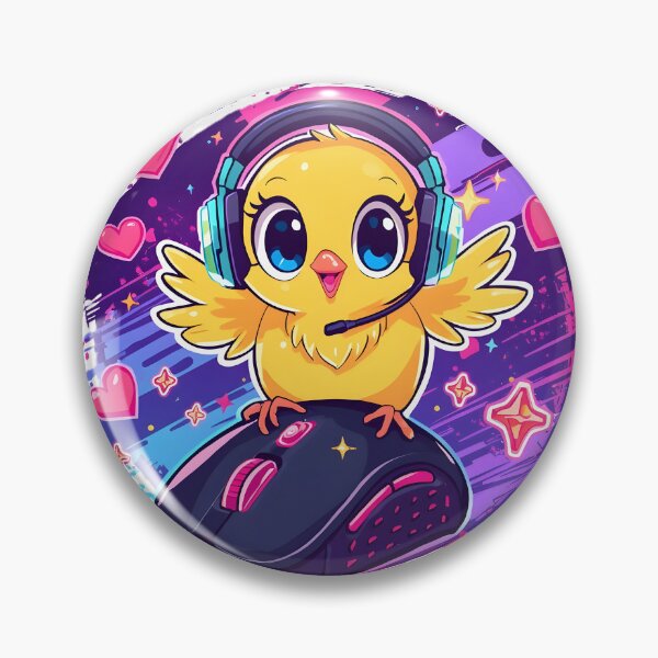 Item preview, Cute Gamer Chick Sticker | Kawaii Gaming Chick with RGB Headset & Gaming Mouse | Anime Baby Bird Gamer | Gaming Gift designed and sold by dreamz-world.