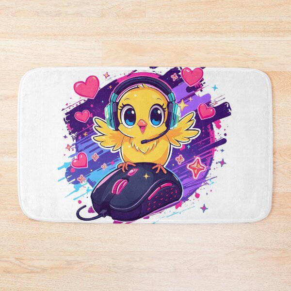 Item preview, Cute Gamer Chick Sticker | Kawaii Gaming Chick with RGB Headset & Gaming Mouse | Anime Baby Bird Gamer | Gaming Gift designed and sold by dreamz-world.