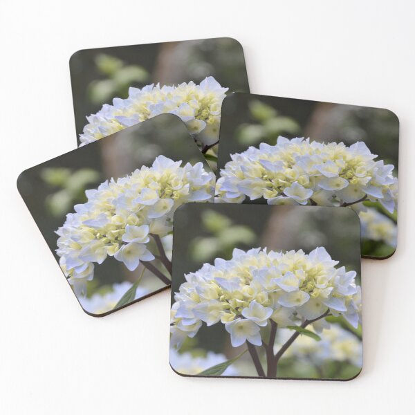 Item preview, Creamy Yellow and Blue Hydrangea Cluster designed and sold by MiraNadaPrints.