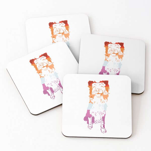 Item preview, Lesbian Flag Australian Shepherd Dog  designed and sold by nova.draws.