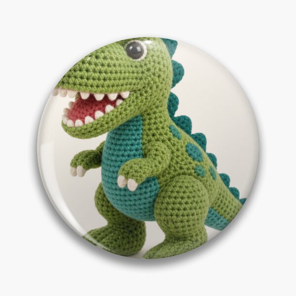 Item preview, Cute Green Crochet Dinosaur Yarn Art designed and sold by Rob Hopper | RoboRob001.