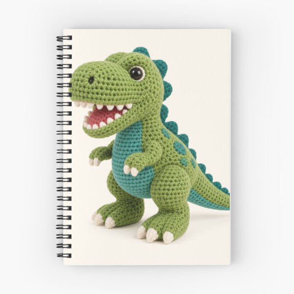 Item preview, Cute Green Crochet Dinosaur Yarn Art designed and sold by Rob Hopper | RoboRob001.