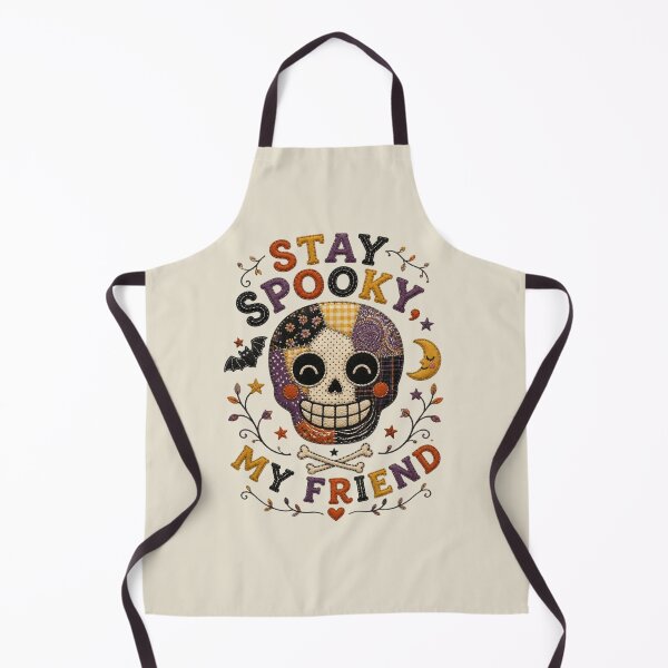 Item preview, Stay Spooky My Friend Cute Patchwork Skull Halloween Design designed and sold by Panom Suavichien.
