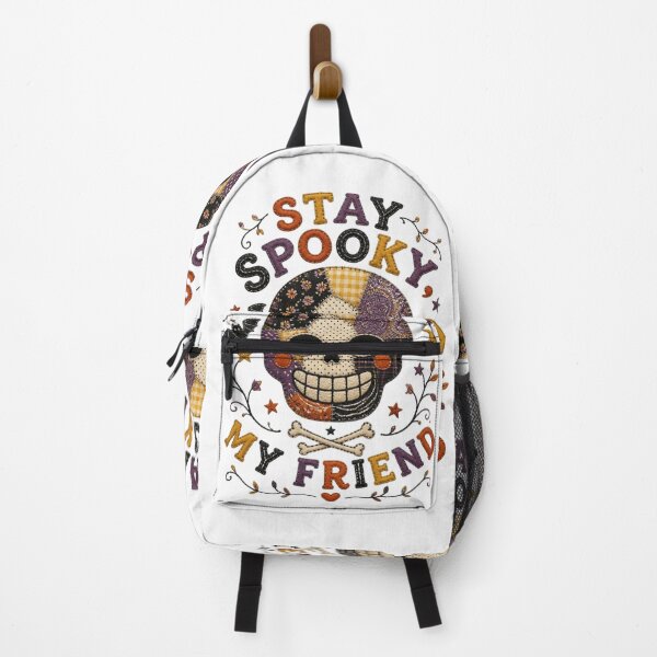 Item preview, Stay Spooky My Friend Cute Patchwork Skull Halloween Design designed and sold by Panom Suavichien.