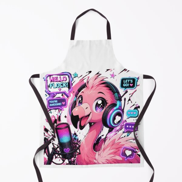 Item preview, Cute Flamingo Streamer Sticker | RGB Gaming Flamingo with Headset & Microphone | Kawaii Gamer Bird | Twitch Streamer Gift designed and sold by dreamz-world.