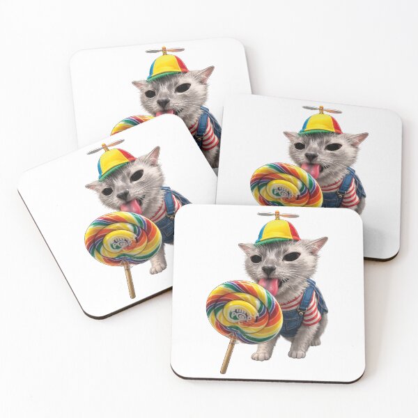 Item preview, silly cat lollipop meme designed and sold by MoodleDoon.