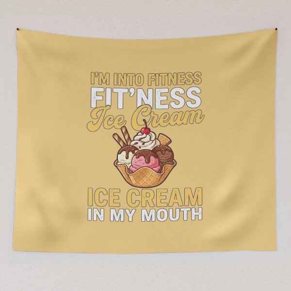 Item preview, I'm Into Fitness Fitness Ice Cream In My Mouth Funny Dessert T-Shirt designed and sold by PACS0011.