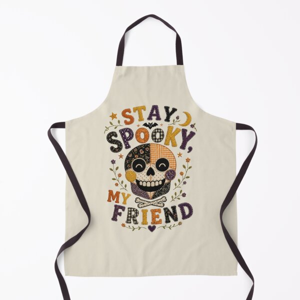 Item preview, Stay Spooky My Friend Patchwork Skull Halloween Badge Patch designed and sold by Panom Suavichien.